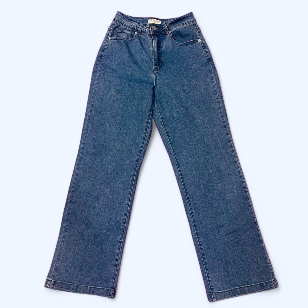 ETTELO High Waisted Wide Leg Jeans Blue Jeans Size 2